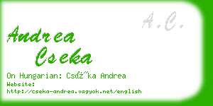 andrea cseka business card